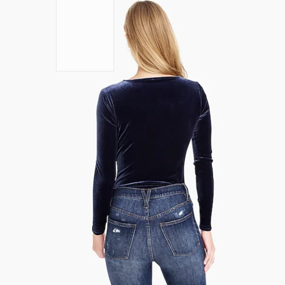 JCrew Velvet Bodysuit